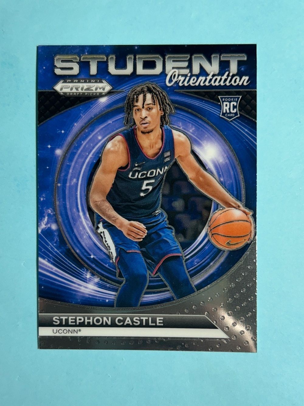 2024 Panini Spurs Stephon Castle Student Orientation UConn Rookie card #13